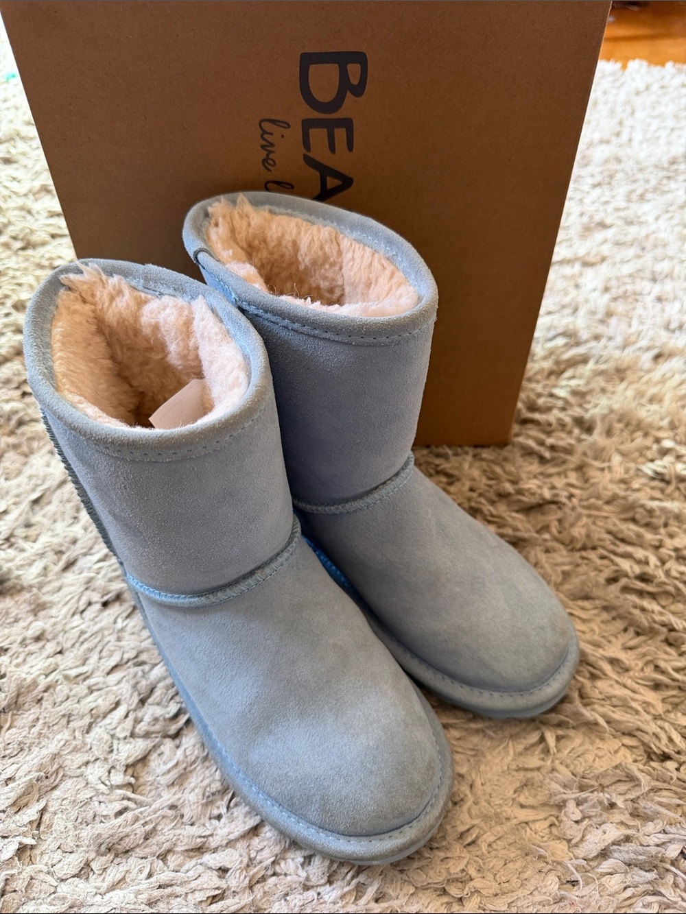 Bearpaw Blissful Blue “Elle” Suede Winter Boots, Size 2